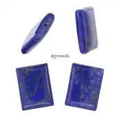 4 Natural Lapis Lazuli Flat Rectangle Pendant Beads 15x20mm Grade A #72068