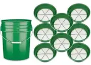 8pc Classifier Sifting Pan Set For Your Gold Panning FREE Bucket included!