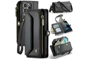 Apple iPhone 13 Pro Max CaseMe C36 Wallet, 7 Card Slots, Cash Pocket, Zipped Coin Wallet