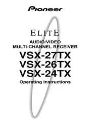Pioneer VSX-27TX Receiver Owners Manual