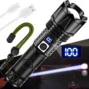 Rechargeable LED Flashlight 10000 Lumen, Super Bright Flashlight with Digital...