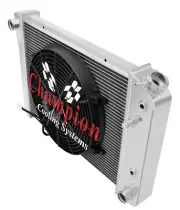 3 Row Western Champion Radiator W/ 14" Fan for 1978 1979 1980 Chevrolet Monza