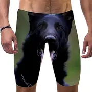 [VBFOFBV] Men's Printed Jammer Swimsuit Swim Shorts, Animal Black German Shepherd Dog