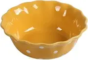 Soup Bowl Irregular Shape Kitchen Bowls Cereal Bowls with Polka Dot Pattern Soup Bowls Bowls for Kitchen Household Family Gathering Bowl