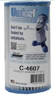 Unicel C-4607 Krystal Klear Intex A or C Replacement Filter Cartridge