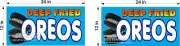 PAIR OF 12" X 24" DEEP FRIED OREO VINYL BANNERS