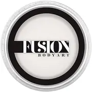 Fusion Body Art Pro Face Paint | Prime Paraffin White (32gm), Professional Quality Water Activated Face and Body Paint Supplies Single Makeup Cake Hypoallergenic, Non-Toxic, Safe, Vegan