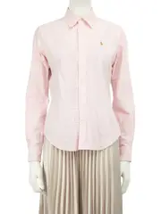 Pink Striped Long Sleeves Shirt