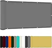 Waterproof Outdoor Camping Shade Tarp 95 x 700 cm Sunshade for Awning Garden Patio Party 98% UV Blocking, Light Gray