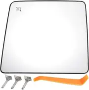 X AUTOHAUX 1 Set Tow Mirror Glass Replacement for Ford F250 F350 F450 F550 Super Duty 2008-2016 Left Driver Side Upper Part W/Backing Plate Real Glass Plastic