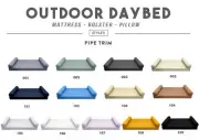 STYLE 5-Outdoor Daybed Same Pipe Trim Mattress Pillow Insert Cover Complete Set