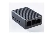 Raspberry Pi Case Black Aluminium Armor Fanless Case with Silicone Pads and