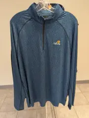 NWT MEN'S DUNNING GOLF PULLOVER, SIZE: L, COLOR: BLUE/BLACK (M6)