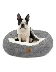[Charlies] Snookie Hooded Calming Dog Bed in Grey