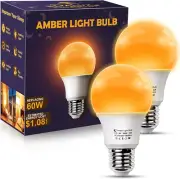 Bombillas De Luz Ambar, Bombillas De Luz Suave Y Calida Para Dormir De 9 W, ...