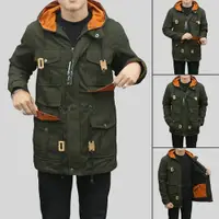 在飛比找蝦皮購物優惠-十六麂皮傳感器派克大衣夾克高級最新男士派克大衣