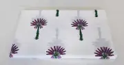 5 Yard Purple Palm Tree Hand Block Printed Cotton Fabric Dressmaking Fabric AU