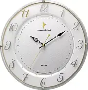 RHYTHM Wall Clock White Φ33x5cm Disney Winnie the Pooh Wall Clock Radio Clock