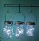 Solar Mason Jar Lights 4Pack 30LED Fairy Star Firefly String Lids Cool White Set