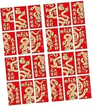 Anneome 24pcs 2025 New Year Red Envelope Annual Calendar Monthly Calendar Calendar Summer Gemstones Universal Lunar Calendar Bandana Chinese Style Envelope Wicker Decor Winch Paper