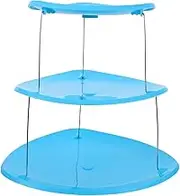 Alipis Cake Stand Tray Cake Holder Stand Dessert Tier Stand Tiered Display Stand Perfume Stand Pastry Display Stand Shelf Risers Dessert Stand Fruit Display Stand Party Blue Plastic