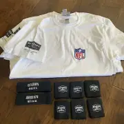 Aviation American Gin/NFL Bar Kit- Shirts/sweatbands - New! Ryan Reynolds Gin