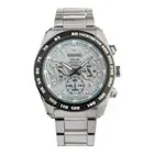 Seiko Solar SSC121P1 Chronograph Tachymeter Silver Dial SSC121 Men's Watch