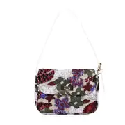 Nevenka Womens Premium Shoulder Bag Embroidery Sequin Craft Purse-XXF-WineRed