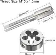 M15×1.5 HSS Metric Tap And Die Set,Thread Tap + Round Die Right Hand HSS Taper