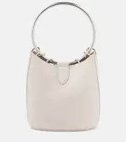 [Alaia] Alaïa Ring Medium leather bucket bag One Size white