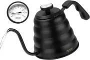 Tea Kettle with Thermometer Pot Black Gooseneck Kettle Teapot Pour over Coffee K