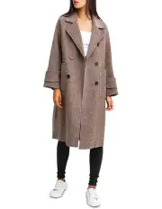 [Belle & Bloom] Rumour Has It Oversized Wool Blend Coat in Walnut