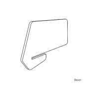 6x GHERKIN Acoustic COVE BEVEL 24mm slide-on Desk Dividers solid colour