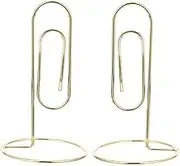 TEHAUX 2pcs Metal Place Card Holders Elegant Memo Clips for Table Numbers Photos Notes Versatile Stand for Weddings Events Office Decor