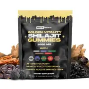 Holistic Hercules Himalayan Gold Shilajit Gummies with Ashwagandha Black Maca...