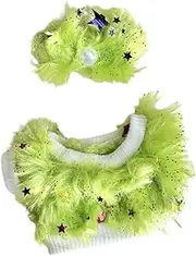 Perfk 17cm Plush Doll Clothes,Doll Clothing Star Sweatshirt with Headdress,Dress up,Costumes Stuffed Animals Clothes Stylish Cute , Green