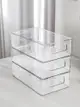 桌面收納盒 透明 宿舍文具 零食 整理箱 化妝品 置物架 可疊加 塑料 (8.3折)