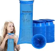 Vomit Bags Disposable, 50 Pack Emesis Bags Disposable Barf Bags Throw Up Bags, Nausea for Travel Motion Sickness, Vomit Bags for Car, Aircraft, Kids, 1000ml