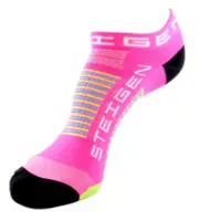 Steigen Pink Tutti Frutti Unisex No Show Running Socks