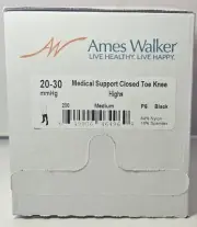 Ames Walker 20/30mmHg Medium Compression Stockings Knee High Closed Toe 6 Pairs