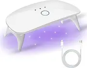 Banmagately Portable UV LED Nail Lamp, 12w Mini UV Light for Nails, UV Light with 3 Timers (60s/90s/150s), Quick Curing Gel Light for Gel Nail Polish(White)