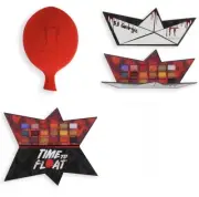 NEW IT Pennywise Horror Makeup Bundle - Eyeshadow & Red Balloon Beauty Blender