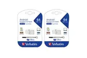 2PK Verbatim Store'n'Go OTG MicroUSB 3.0 Drive 64GB Storage f Smartphone Tablet