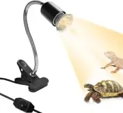 Reptile Heat Lamp UVA UVB Reptile Light with 360° Rotatable Hose and Timed 2Bulb