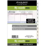 AT-A-GLANCE 2024 Monthly Planner Refill, 5-1/2" x 8-1/2", Desk Size, Loose-Leaf,