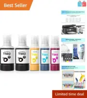 Keen Quality T502 Refill Bottles - Extra-Large Capacity for Ecotank Printers