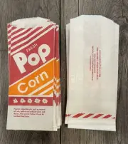 100 1 oz Popcorn Bags - 8” x 3 1/2” x 2 1/4” Gold medal 1 Ounce Paper Disposable