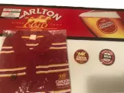 Carlton Draught Beer Bar Mat, Draught & Mid Tap Badges 3XL Shirt New Hotel Pub