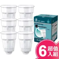 在飛比找momo購物網優惠-【晶工牌】感應式開飲機濾心CF-2511(六盒裝)