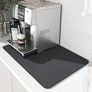 Coffee Mat Hide Stain Rubber Backed Absorbent Coffee Maker Mat for Countertops Coffee Bar Mat Decor Bar Spill Mat Rubber Dish Drying Mat Coffee Bar Accessories for Kitchen Counter(50x60cm)